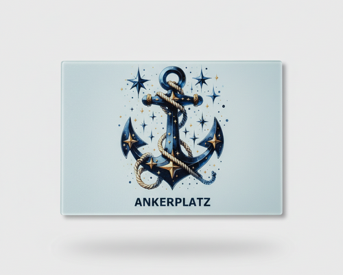 Frühstücksbrettchen aus Glas-Maritim-Dein kleiner Urlaub am Morgen⚓♥️