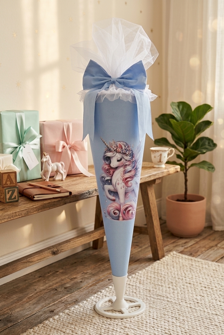 Personalisierte Schultüte Einhorn – zart & märchenhaft 🦄✨