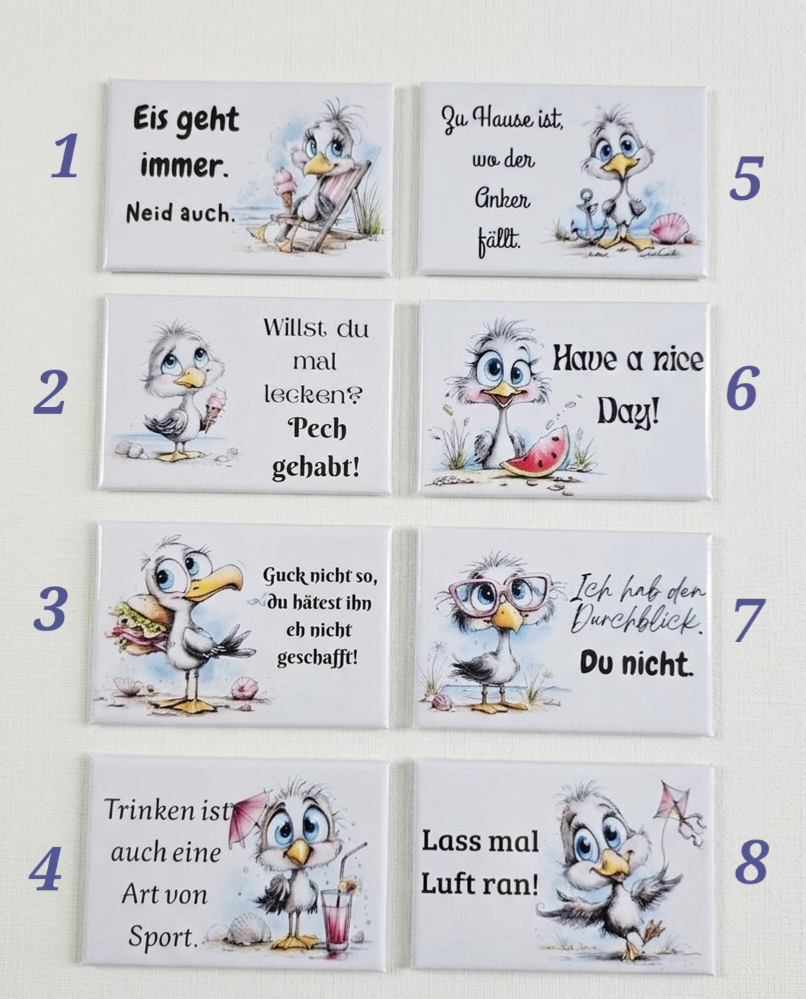 Kühlschrankmagnete mit Spruch & Tiermotiven Weihnachten - Motiv nach Wahl
