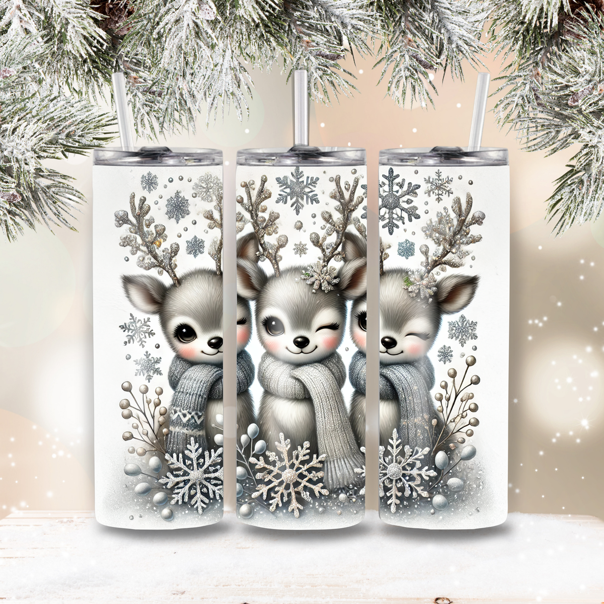 Thermobecher/Tumbler mit weihnachtlichem Motiv