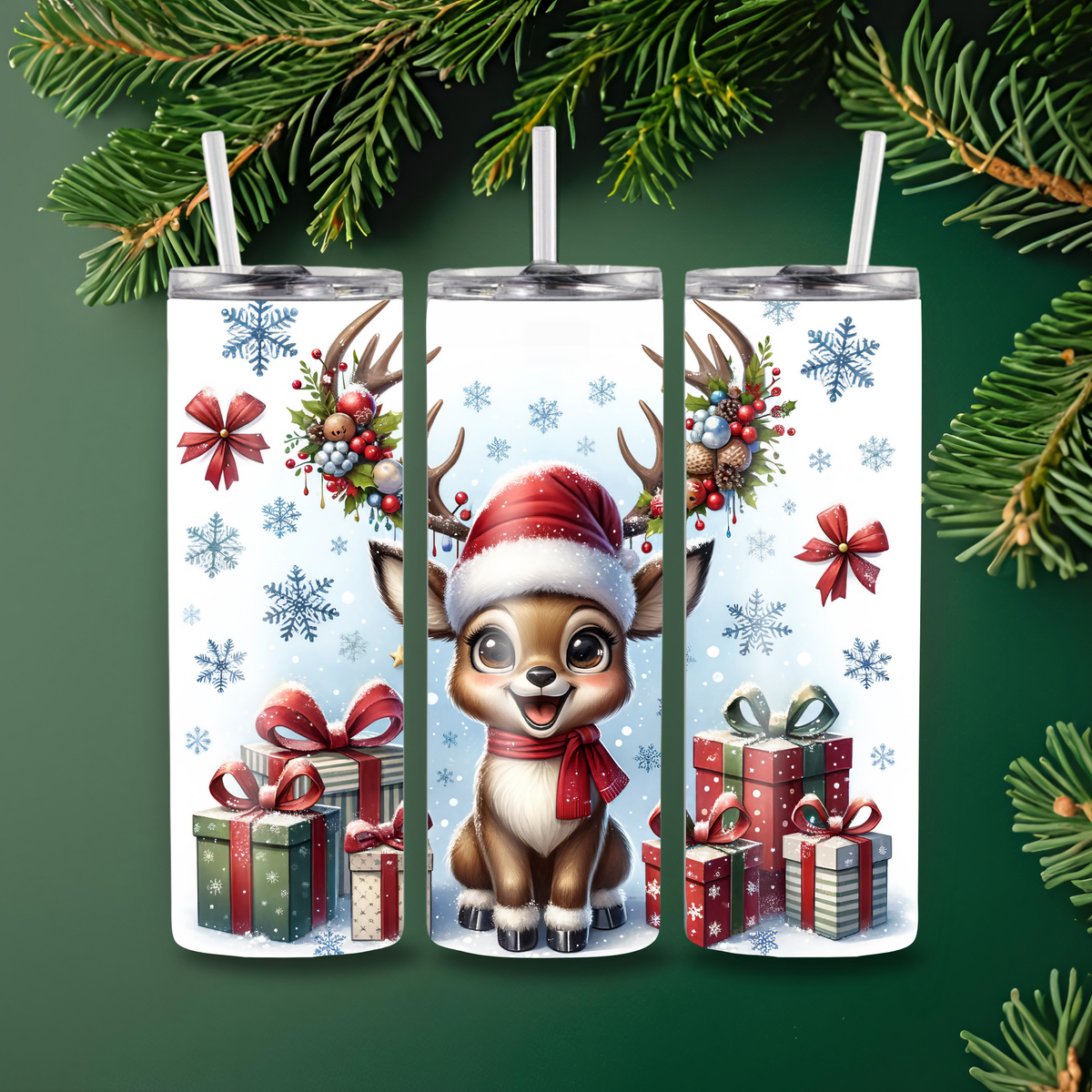 Thermobecher/Tumbler mit weihnachtlichem Motiv