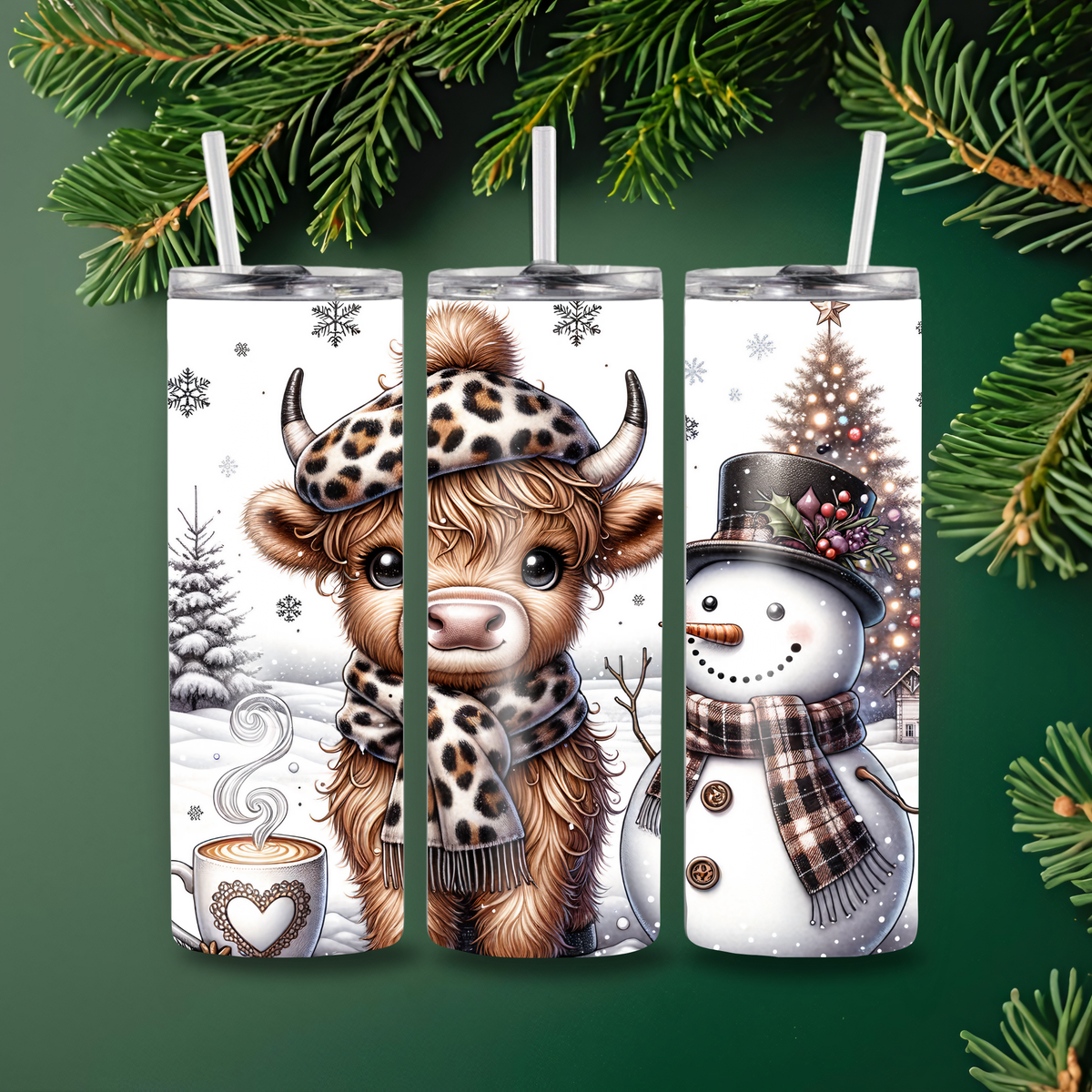 Thermobecher/Tumbler mit weihnachtlichem Motiv