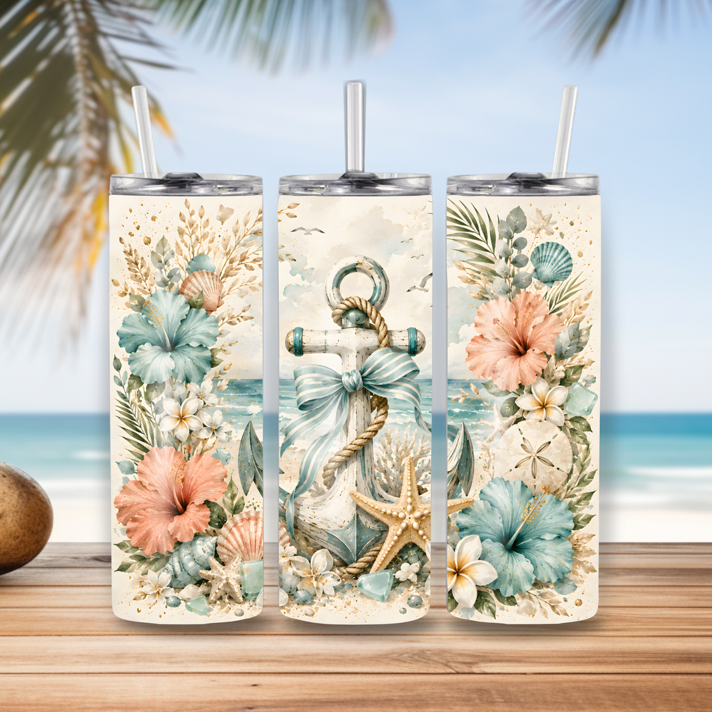Edelstahl-Tumbler "Küstenliebe"-Dein maritimes Urlaubsgefühl für unterwegs
