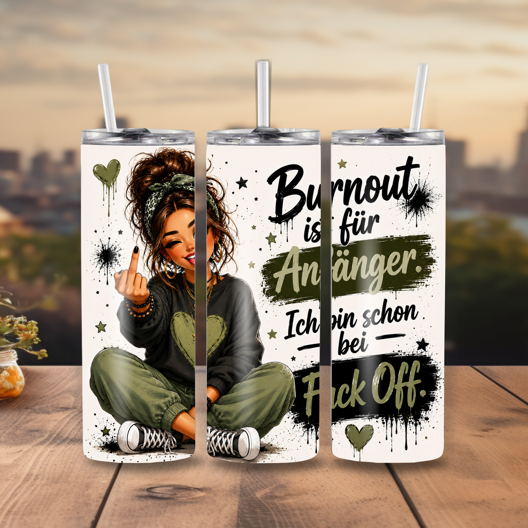 Edelstahl-Tumbler mit Spruch-Dein tägliches Statement für Büro & Alltag