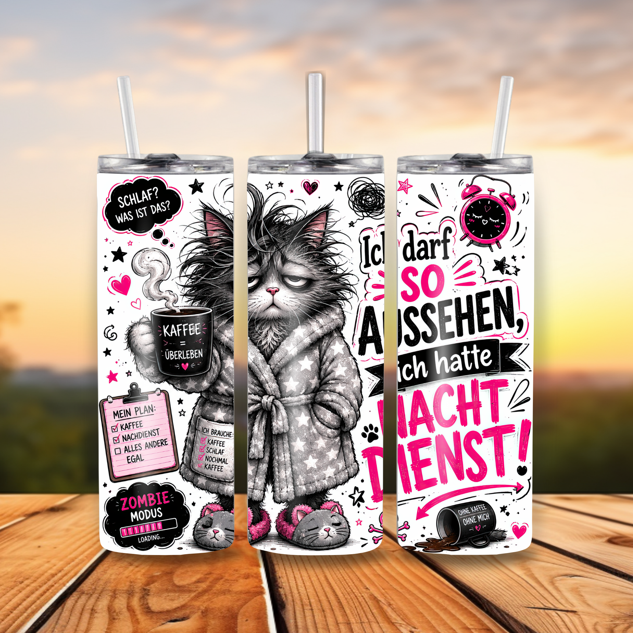 Edelstahl-Tumbler mit Spruch-Dein tägliches Statement für Büro & Alltag