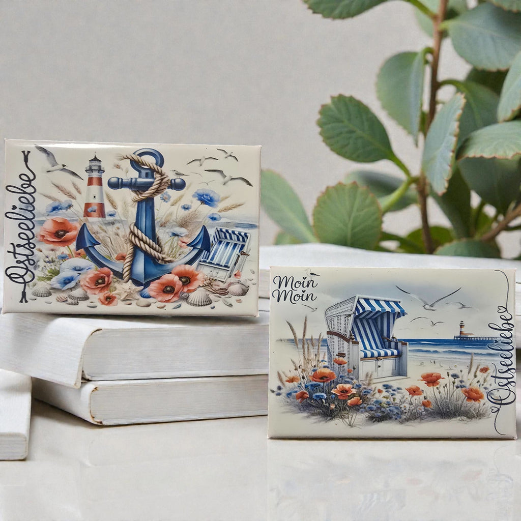 Maritime Magnete 2er - Set- Farbfrohe Unikate & Fotomagnete⚓✨