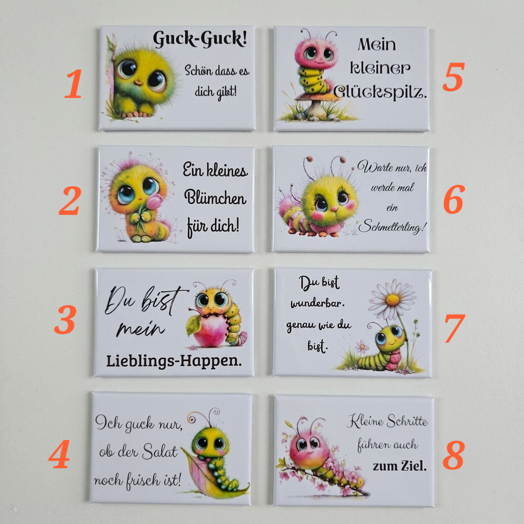 Kühlschrankmagnete mit Spruch & Tiermotiven Weihnachten - Motiv nach Wahl