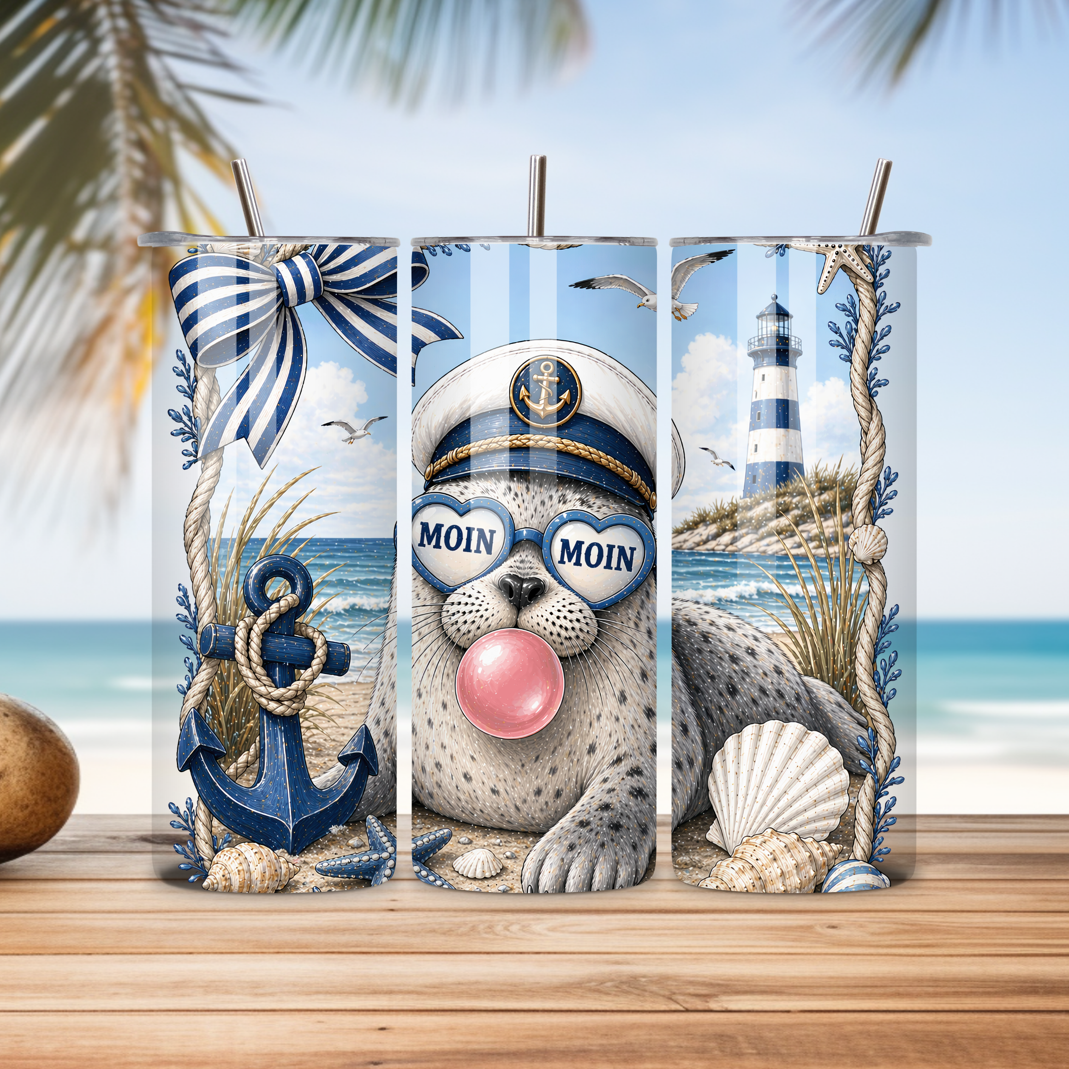 Edelstahl-Tumbler "Küstenliebe"-Dein maritimes Urlaubsgefühl für unterwegs