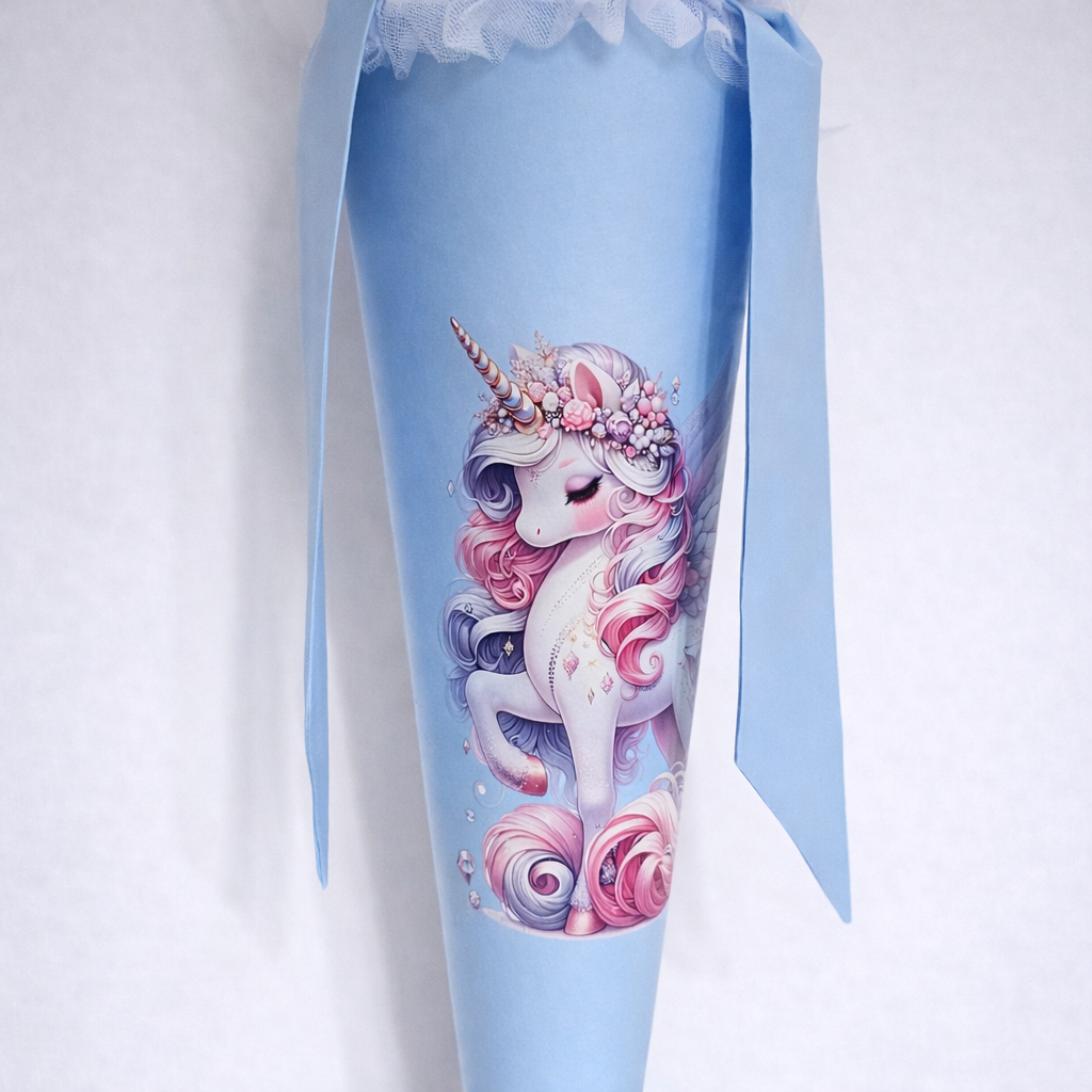 Personalisierte Schultüte Einhorn – zart & märchenhaft 🦄✨