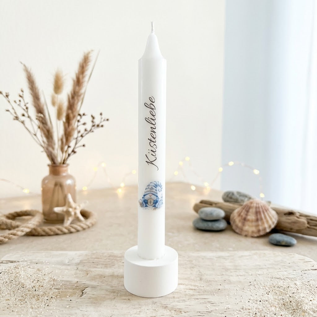 Bedruckte Stabkerze mit Motiv & Spruch