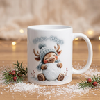 Weihnachtliche Keramiktasse mit Motiv (330 ml)