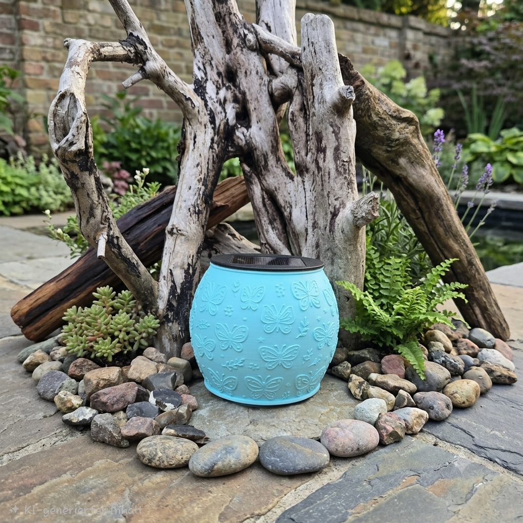 Solar Gartenlaterne Schmetterling – Solarlampe mit Lichteffekt