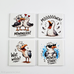 Keramik-Untersetzer im 4er-Set-vers. Motiven