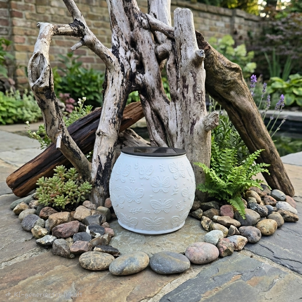 Solar Gartenlaterne Schmetterling – Solarlampe mit Lichteffekt
