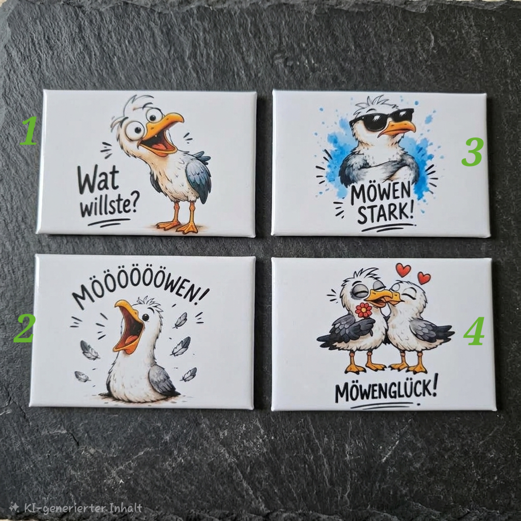 Kühlschrankmagnete mit Spruch & Tiermotiven Weihnachten - Motiv nach Wahl